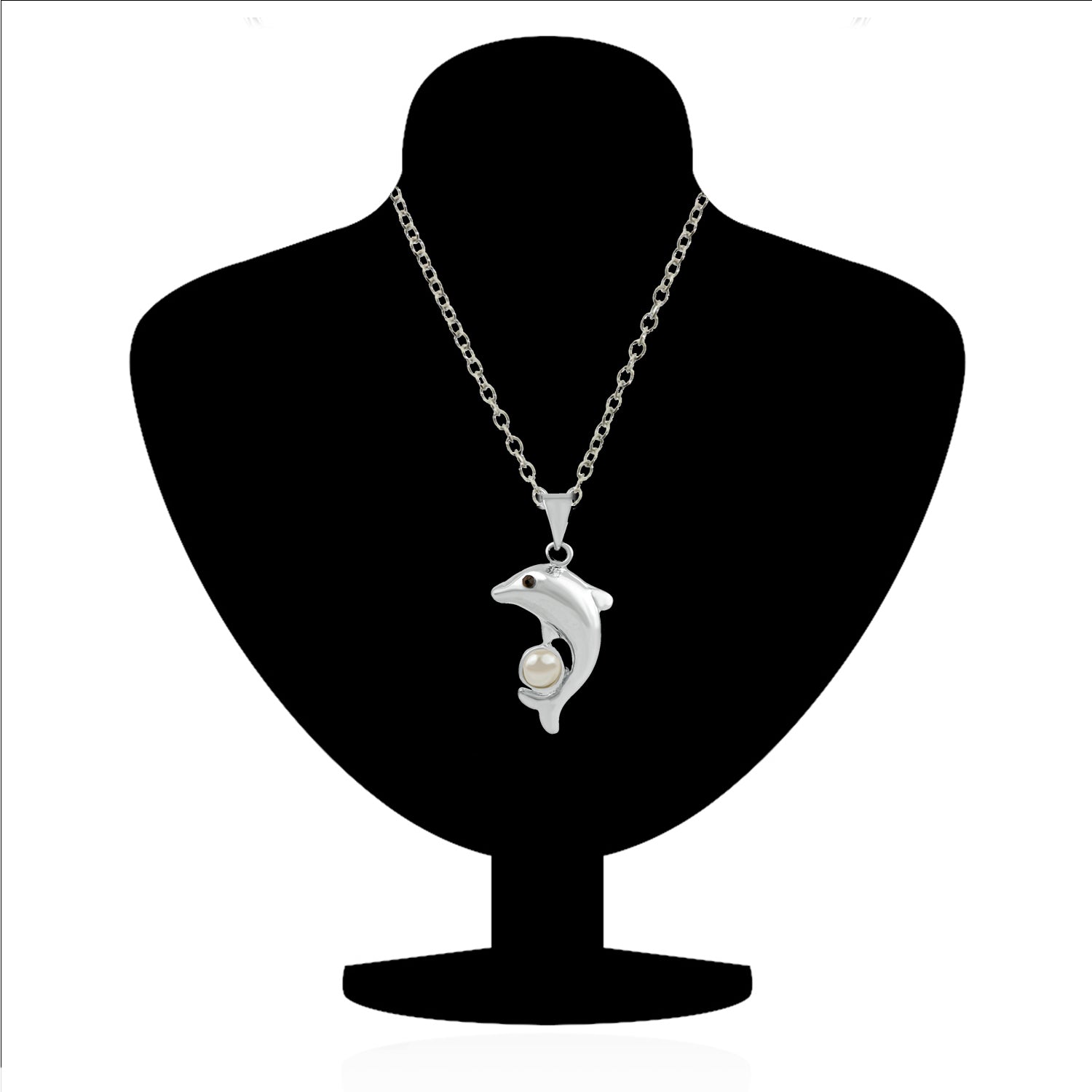 Diving Dolphin Blue Crystal Pendant