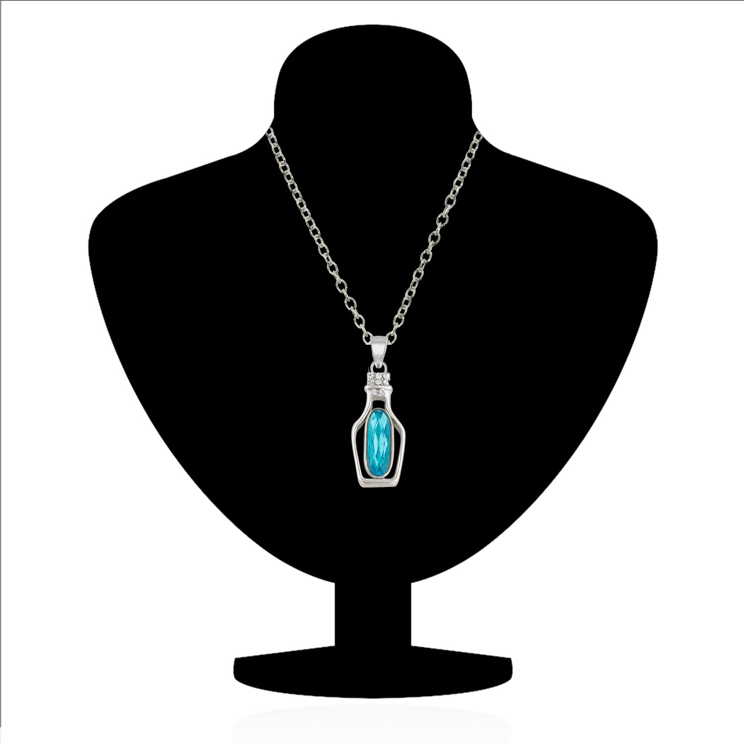 Solitaire Crystal Bottle Pendant