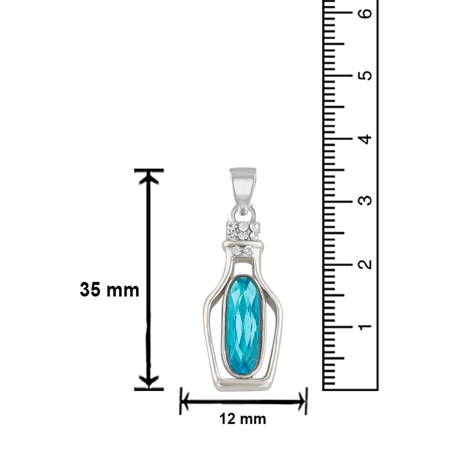 Solitaire Crystal Bottle Pendant