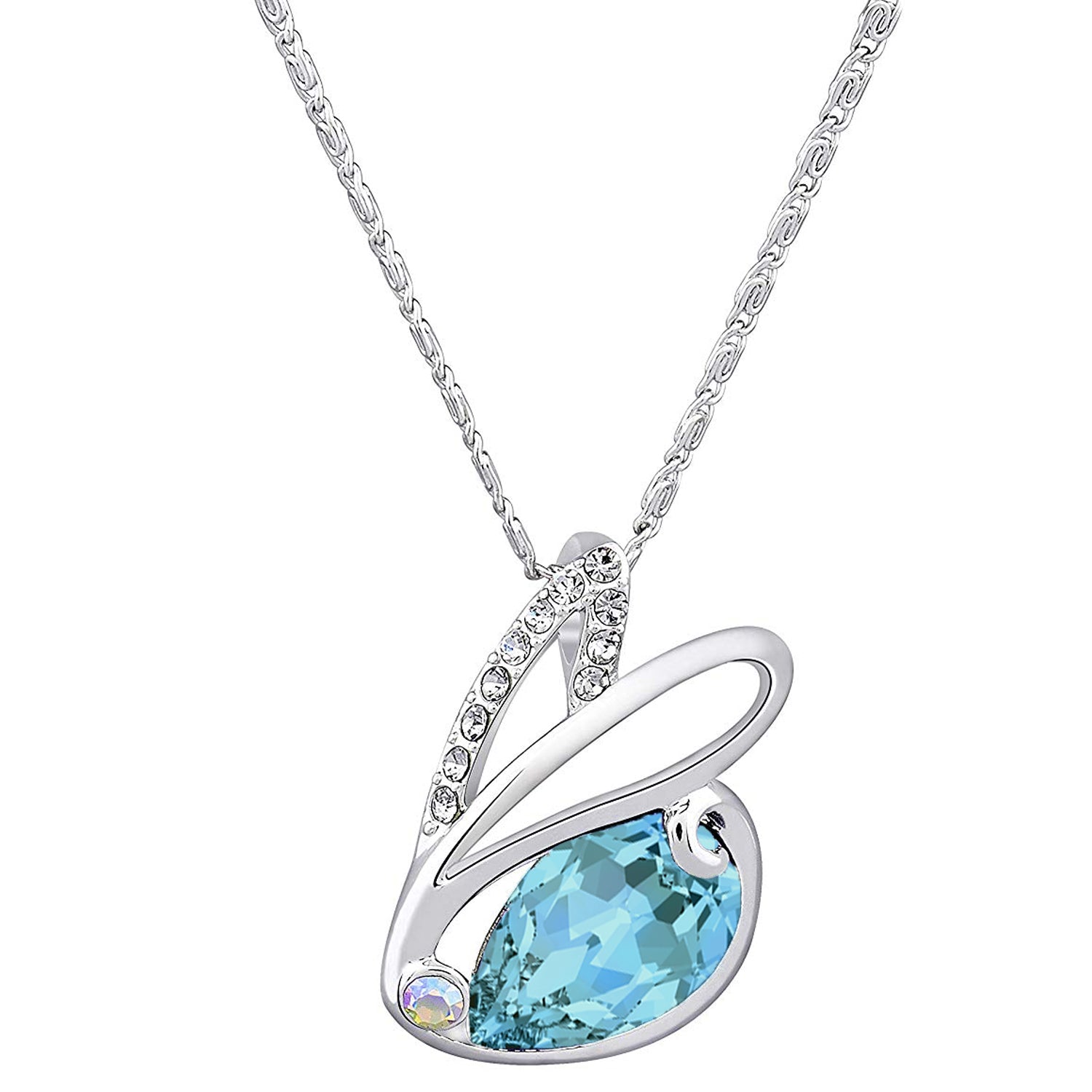 Swan Animal Rhodium Pendant