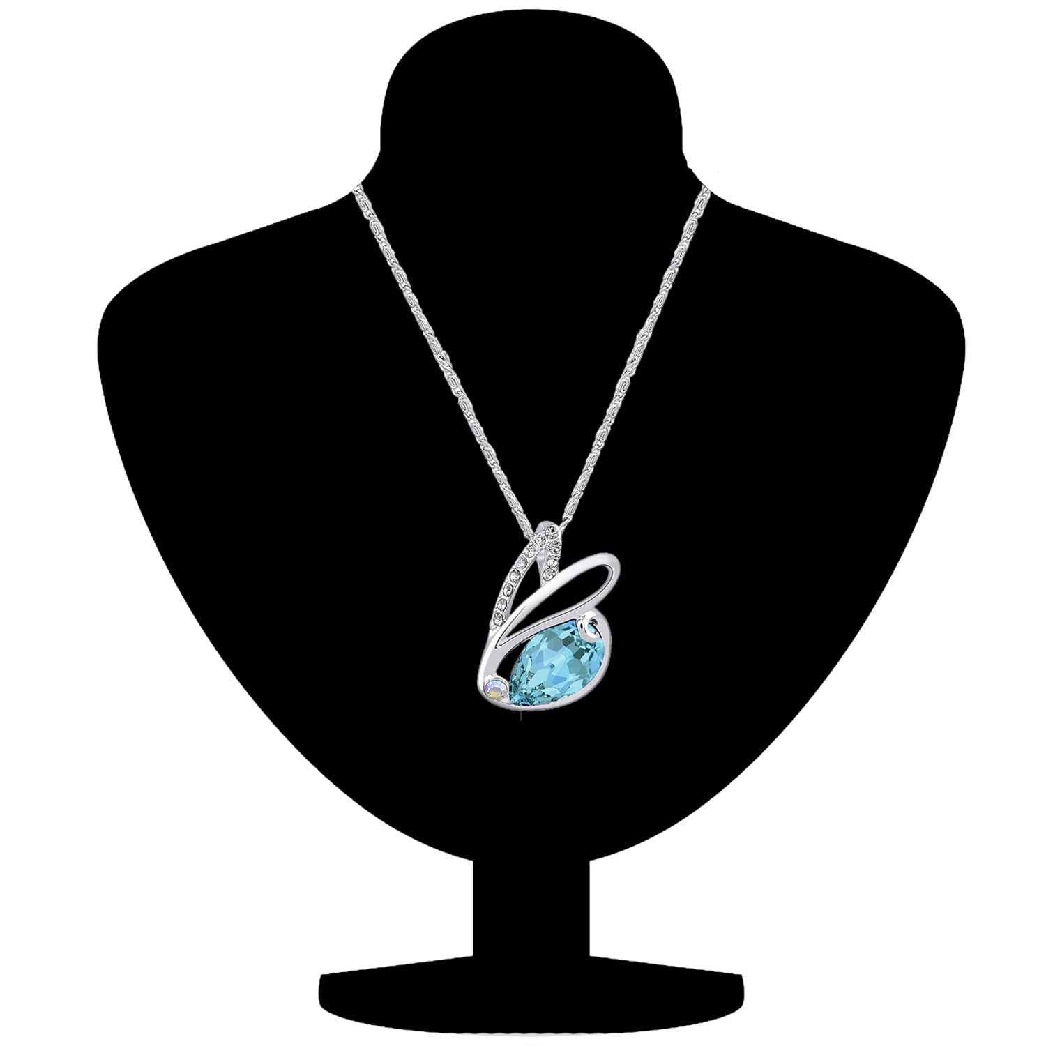 Swan Animal Rhodium Pendant