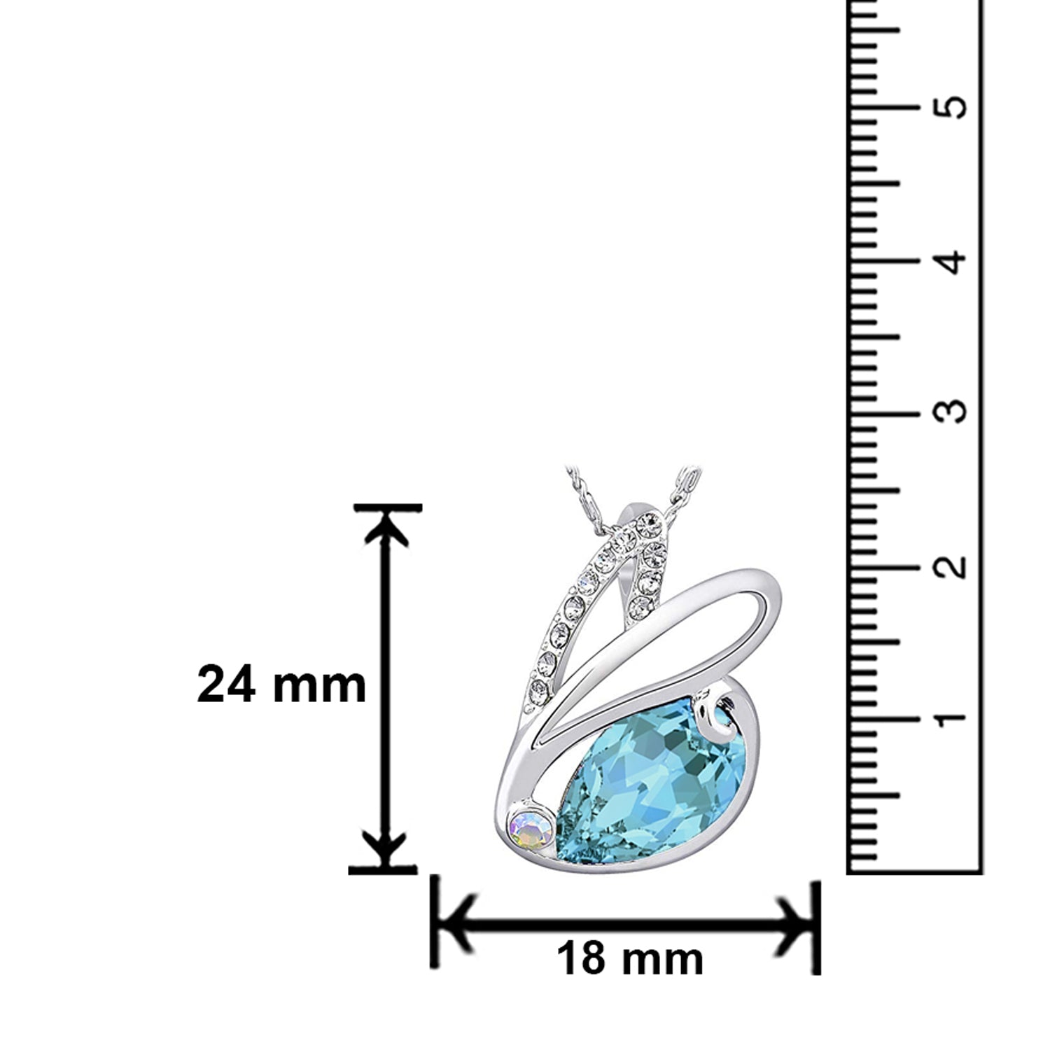 Swan Animal Rhodium Pendant