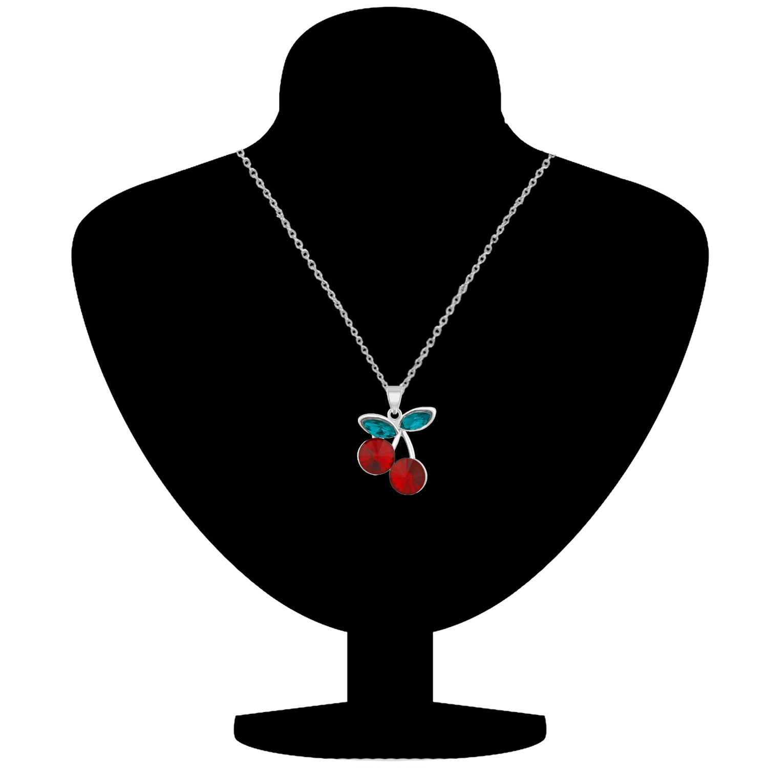 Red Cherry Blossom Crystal Pendant