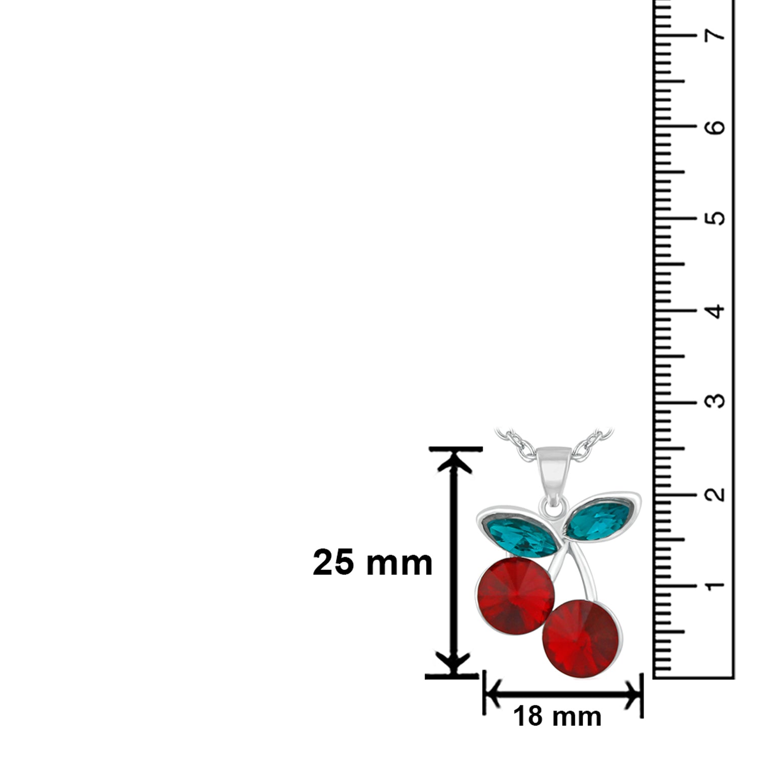 Red Cherry Blossom Crystal Pendant