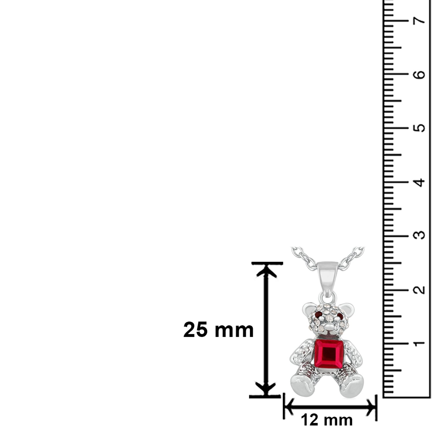 Sparkling Crystals Teddy Bear Pendant