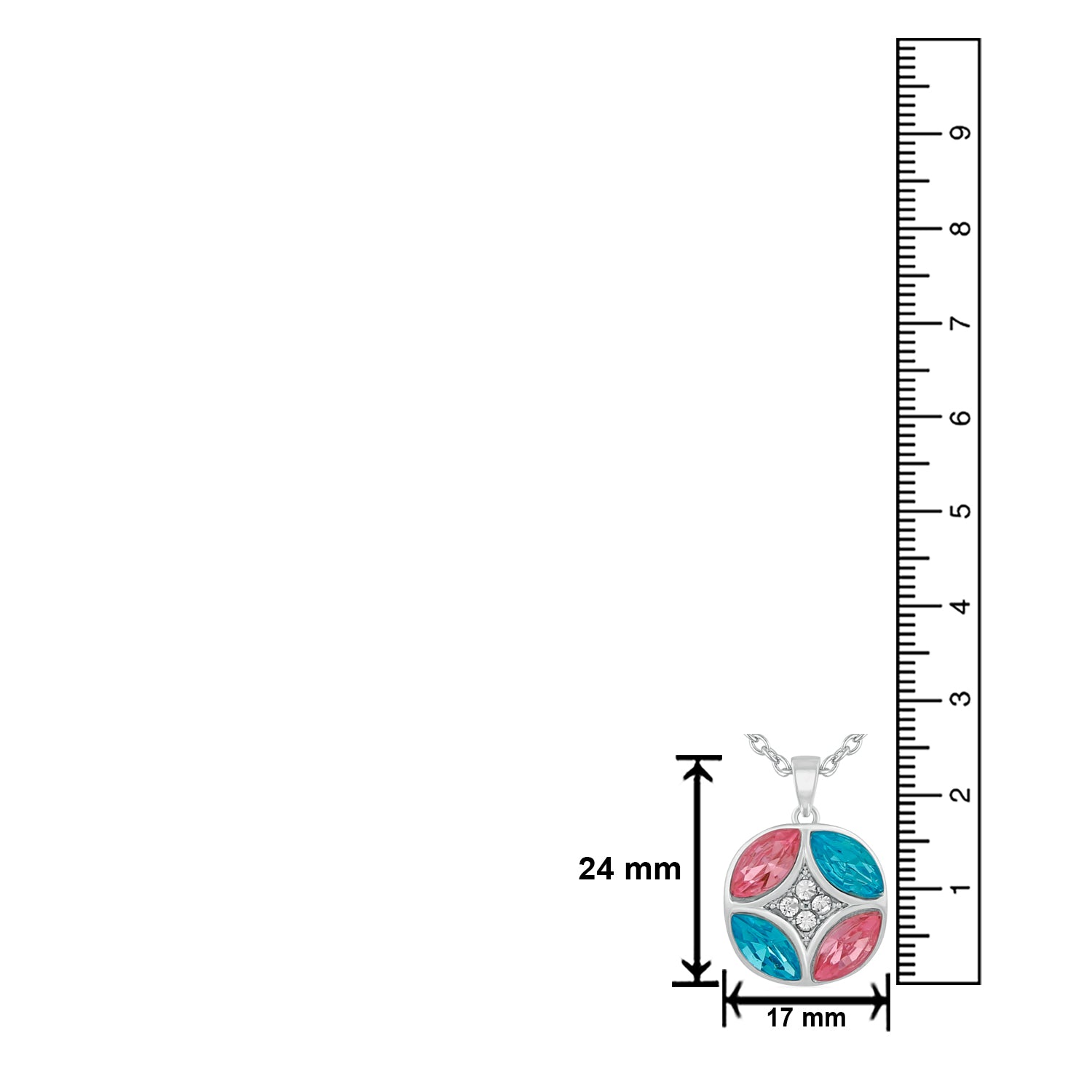 Glorious Multicolour Crystal Pendant