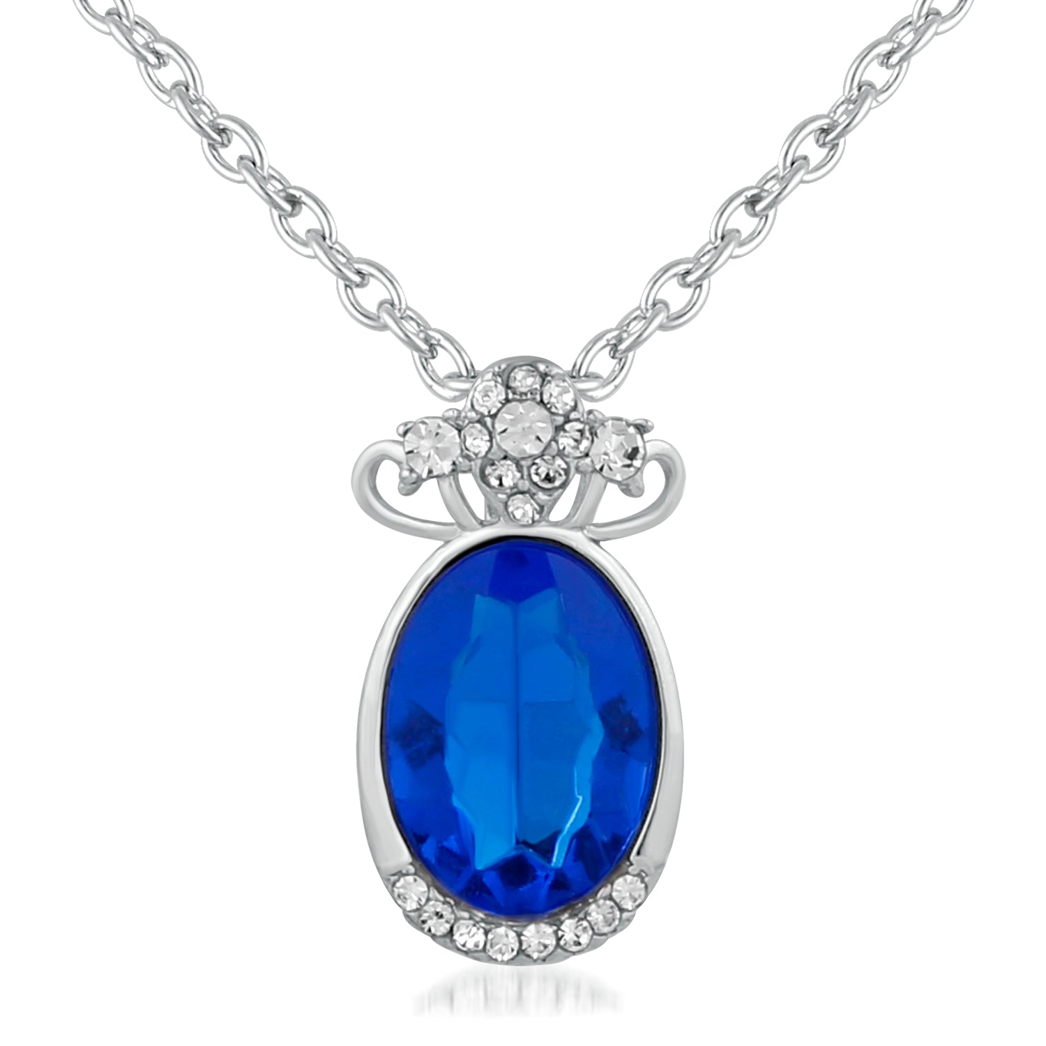 Exclusive Blue Solitaire Crystal Pendant