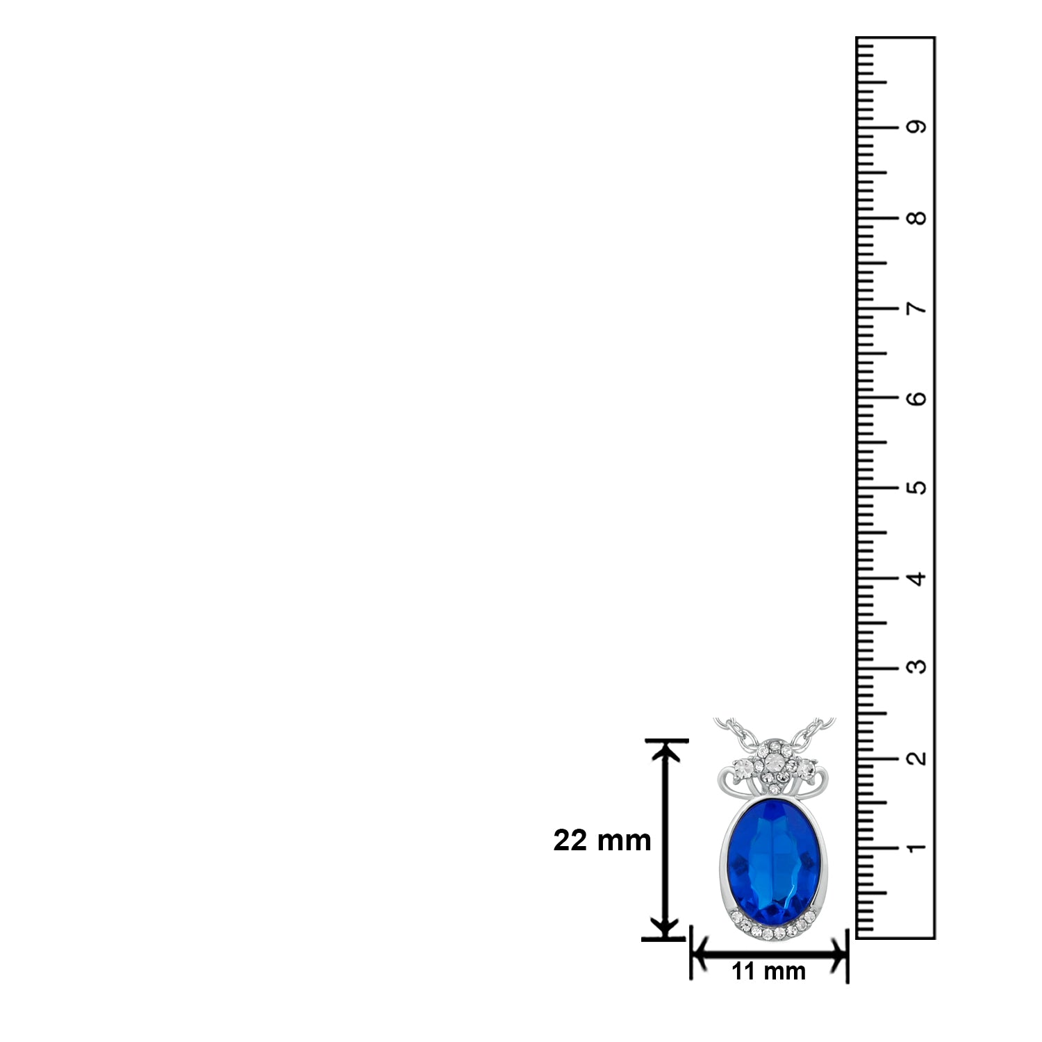 Exclusive Blue Solitaire Crystal Pendant