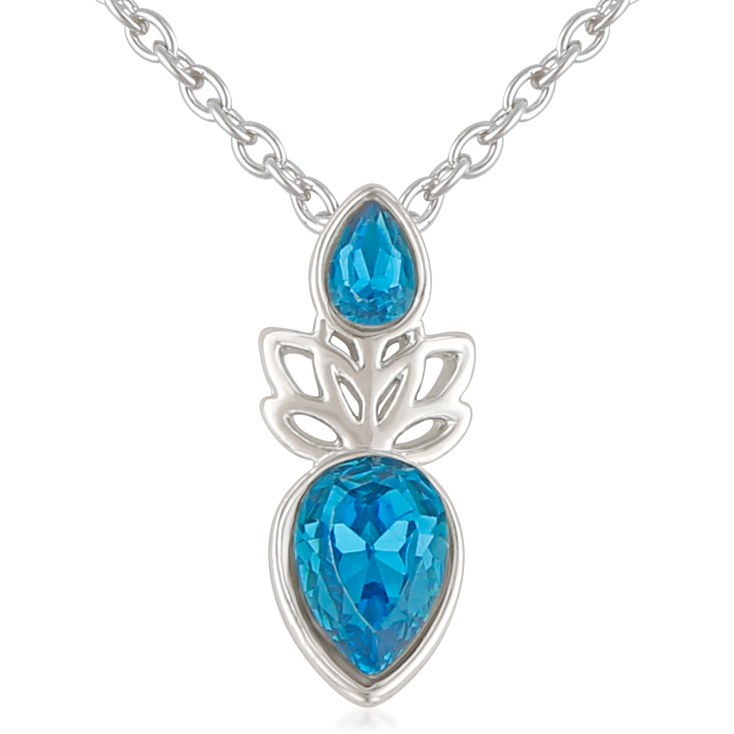 Inverted Pear Solitaire Crystal Pendant