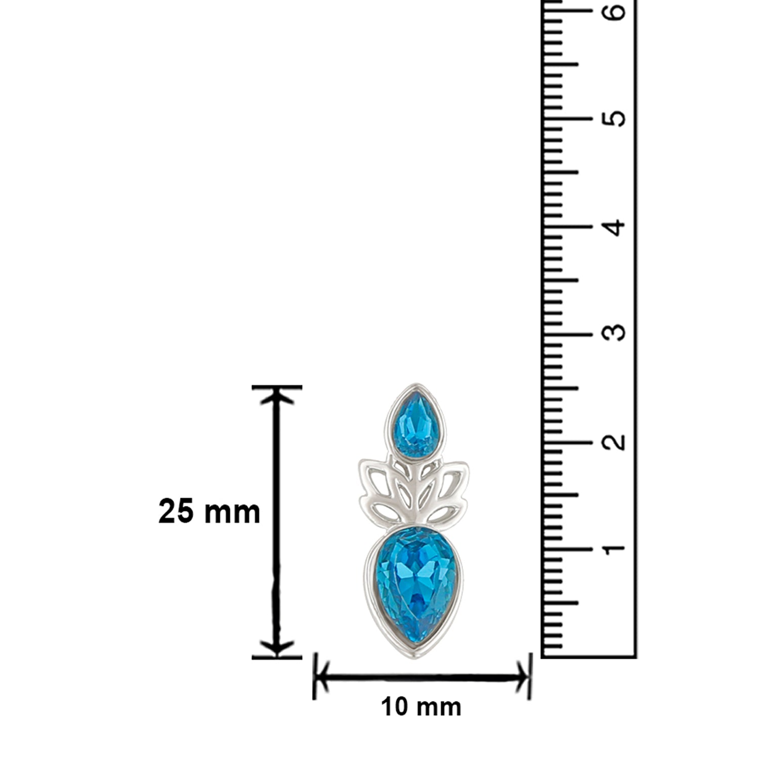 Inverted Pear Solitaire Crystal Pendant