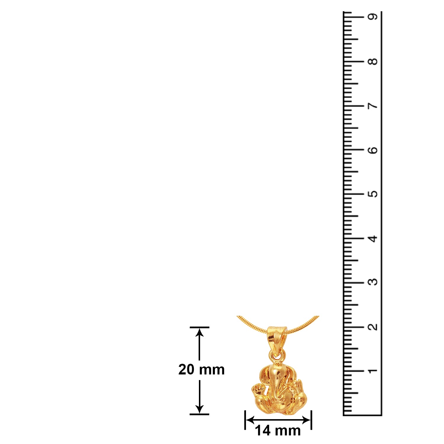 Gold Plated Religious God Pendant with Chain