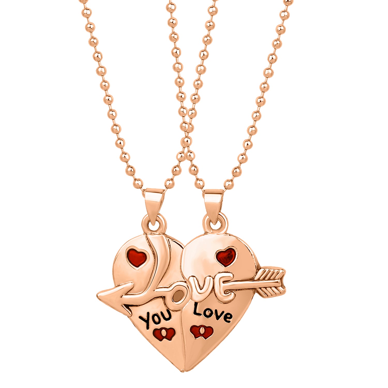 Love & You Broken Heart Couple Pendant