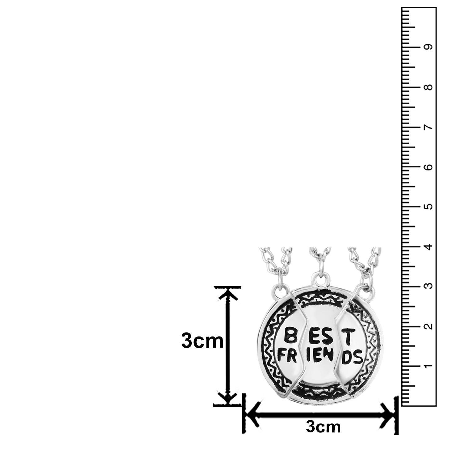 Designer Combo of Three Best Friends forever Unisex pendant