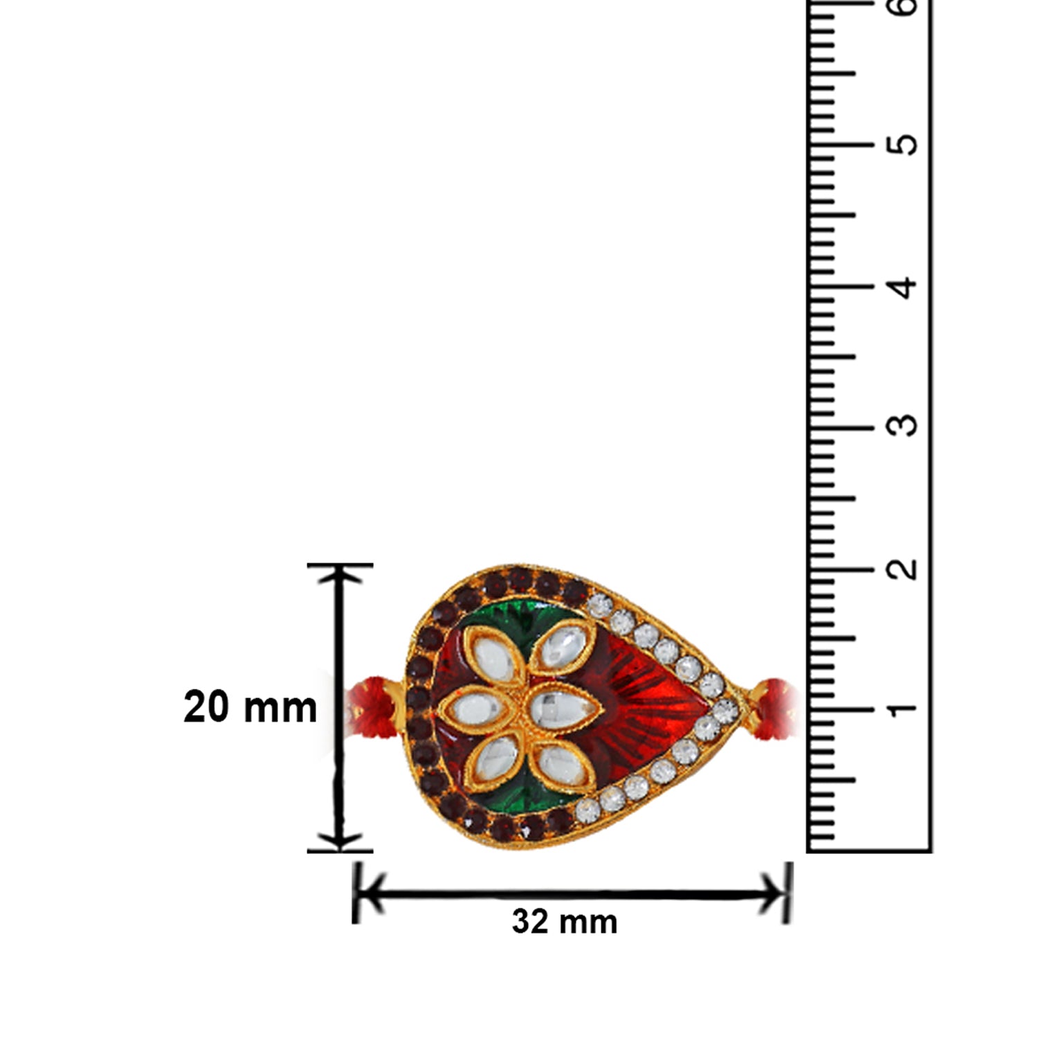 Exquisite Meenakari work Rakhi
