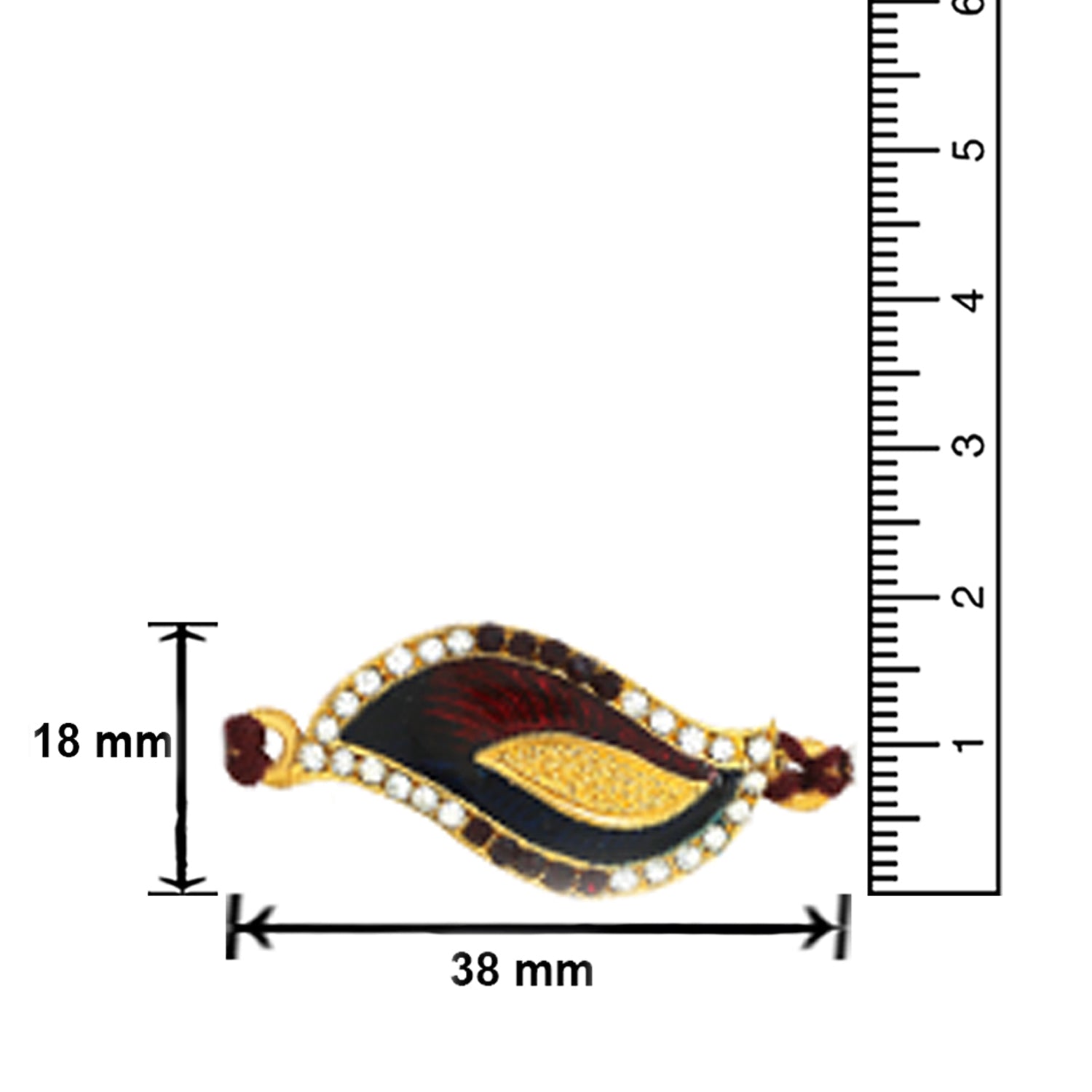 Beautiful Meena work Crystal Rakhi