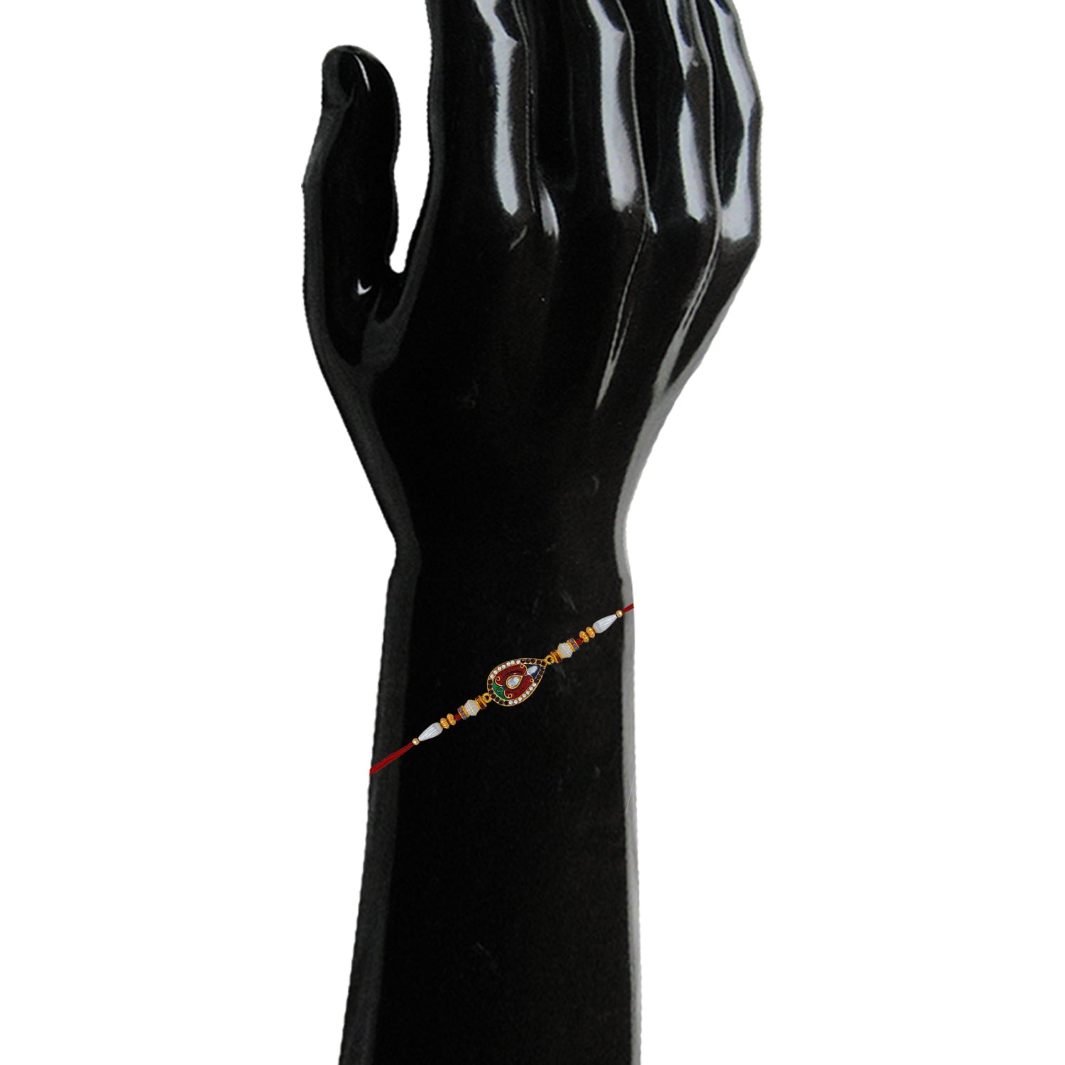 Soltaire Gleaming Crystal Meenakari Rakhi