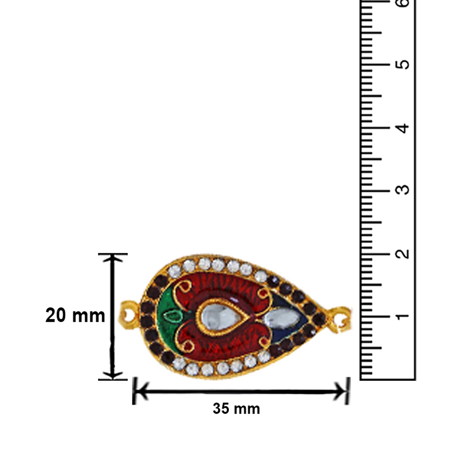 Soltaire Gleaming Crystal Meenakari Rakhi
