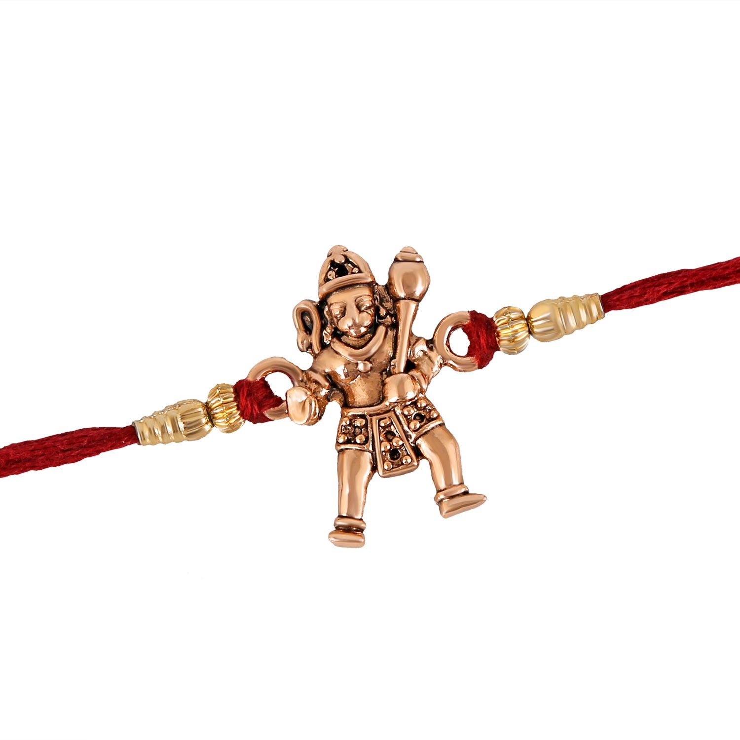Rosegold Plated Hanuman Rakhi for Mens and Kids