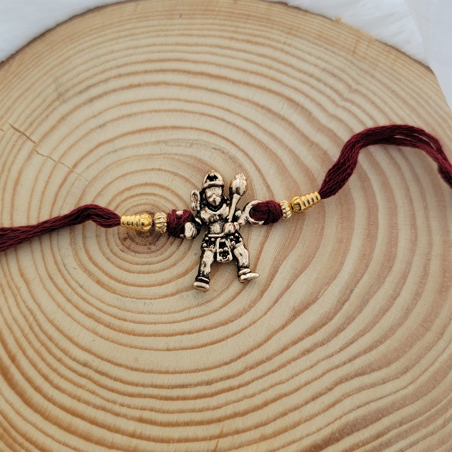 Rosegold Plated Hanuman Rakhi for Mens and Kids