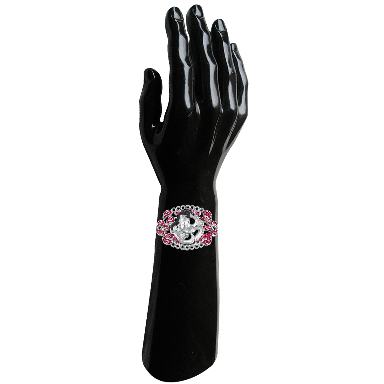 Auspicious Lord Shiva Om meena work Rakhi Bracelet