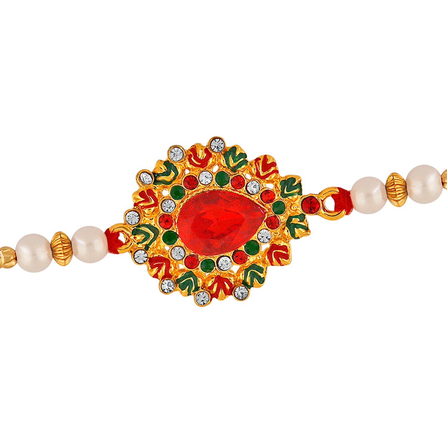 Classic Designer Multicolor Crystals Rakhi