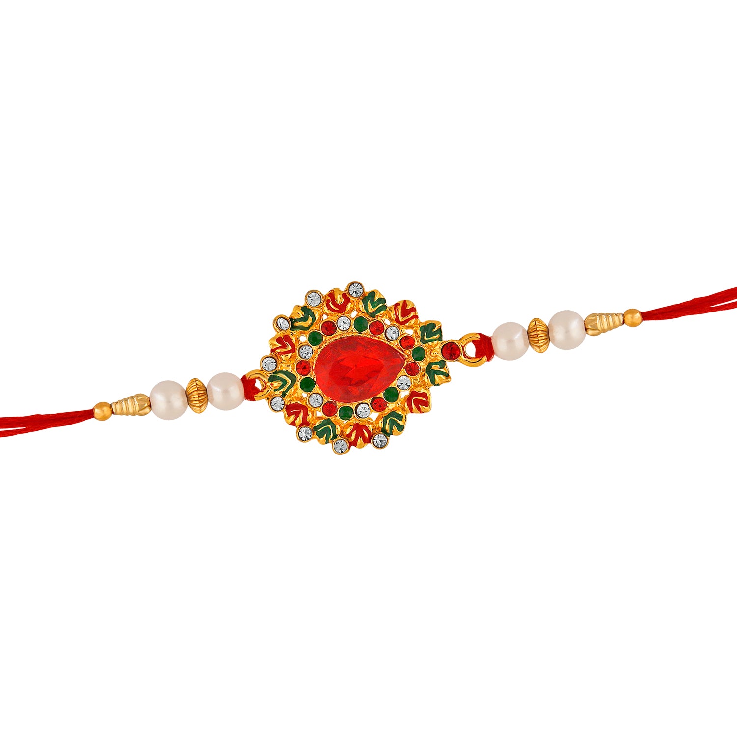 Classic Designer Multicolor Crystals Rakhi