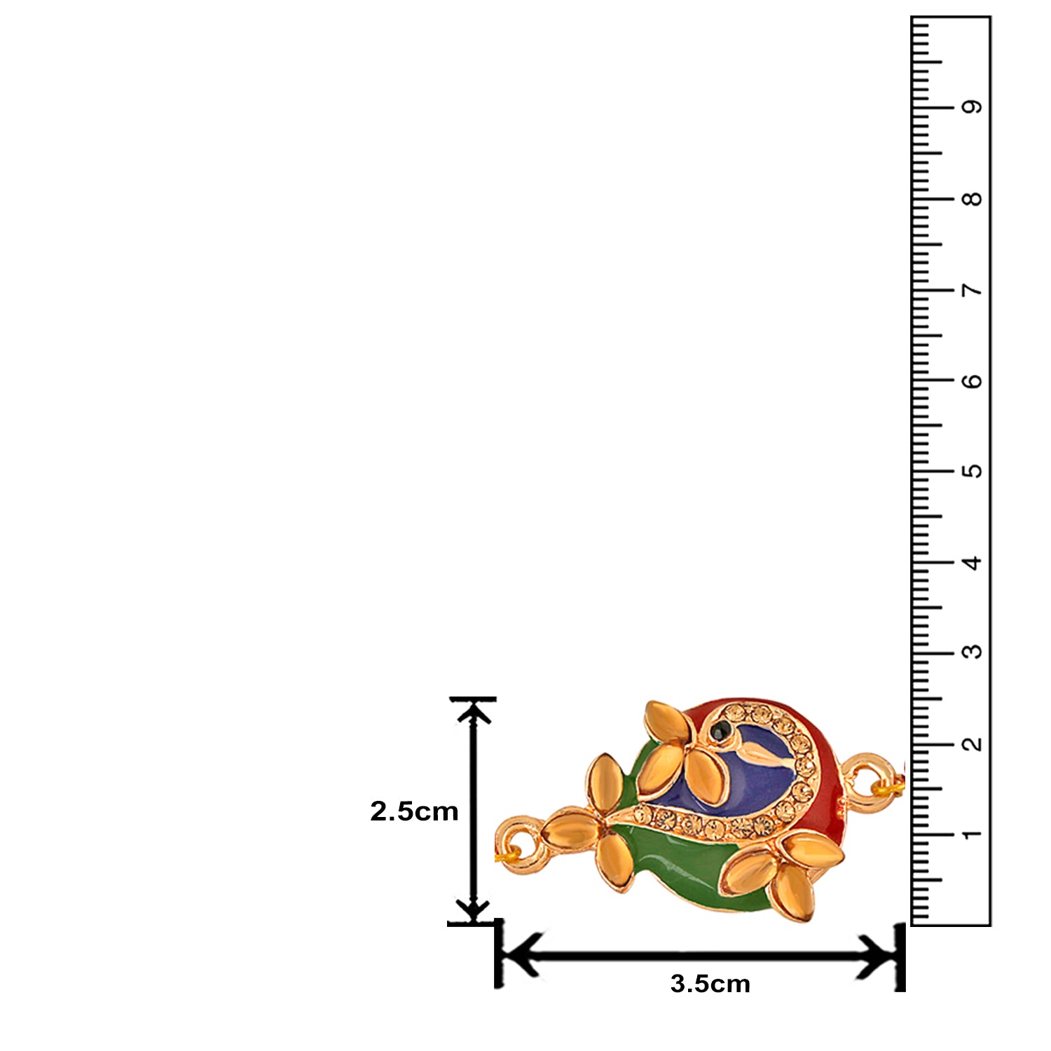 Elegant Peacock Rakhi with Crystal and Artificial Pearl