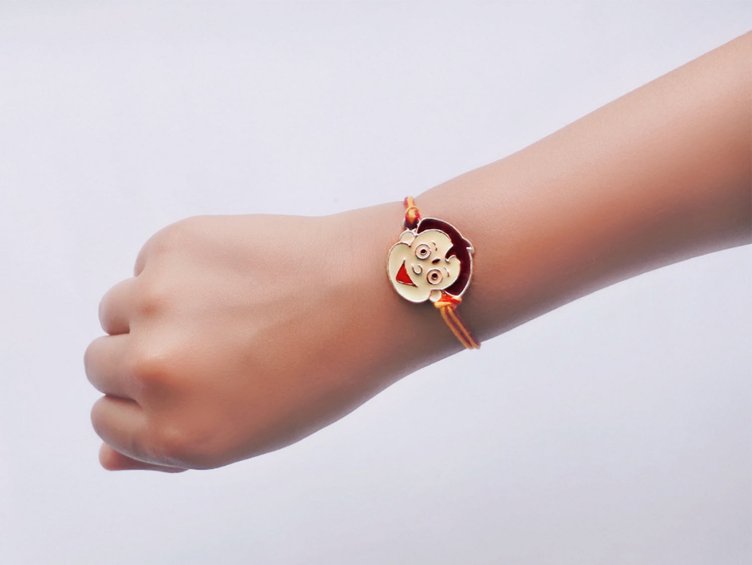Cartoon Meenakari Work Enamel Rakhi for Kids