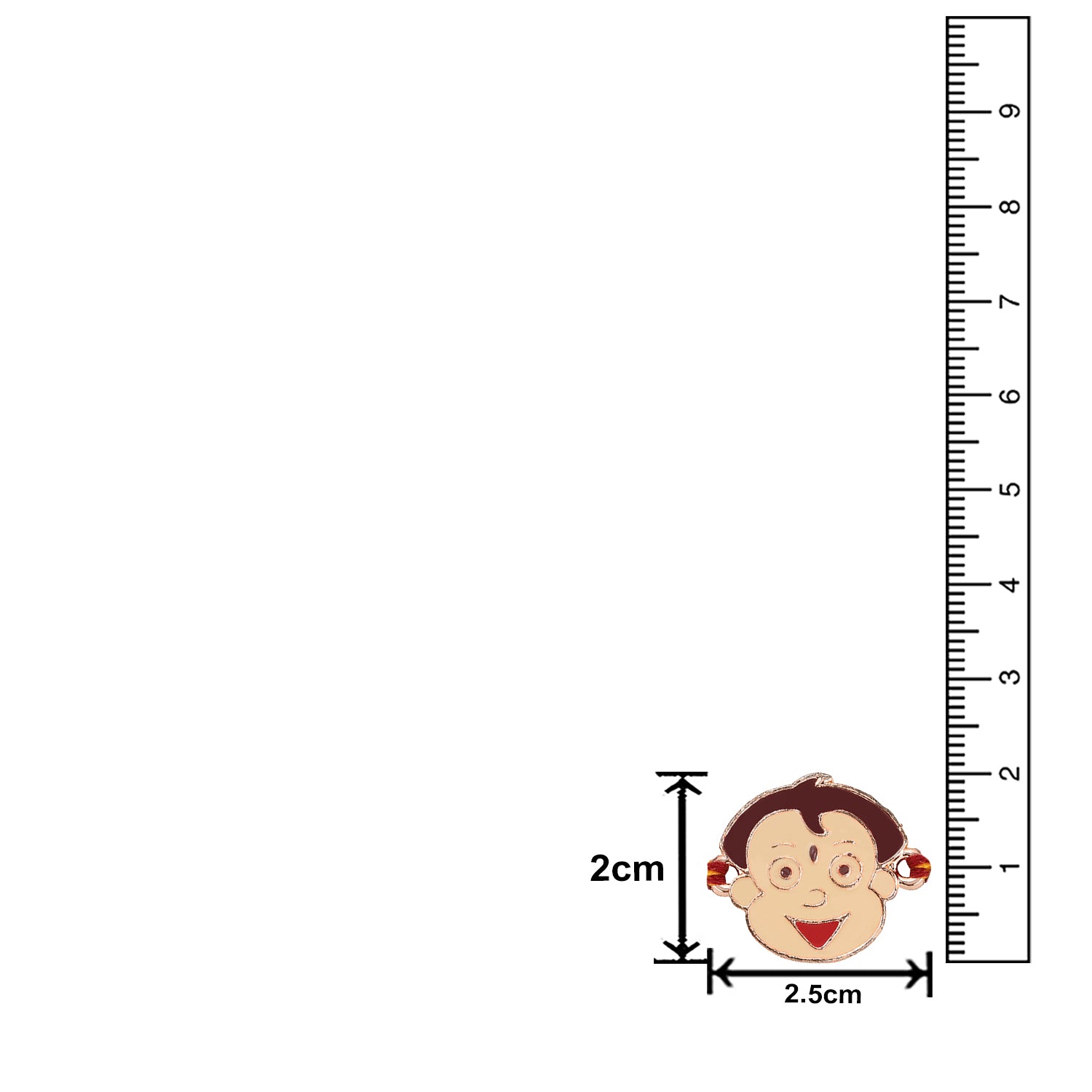 Cartoon Meenakari Work Enamel Rakhi for Kids