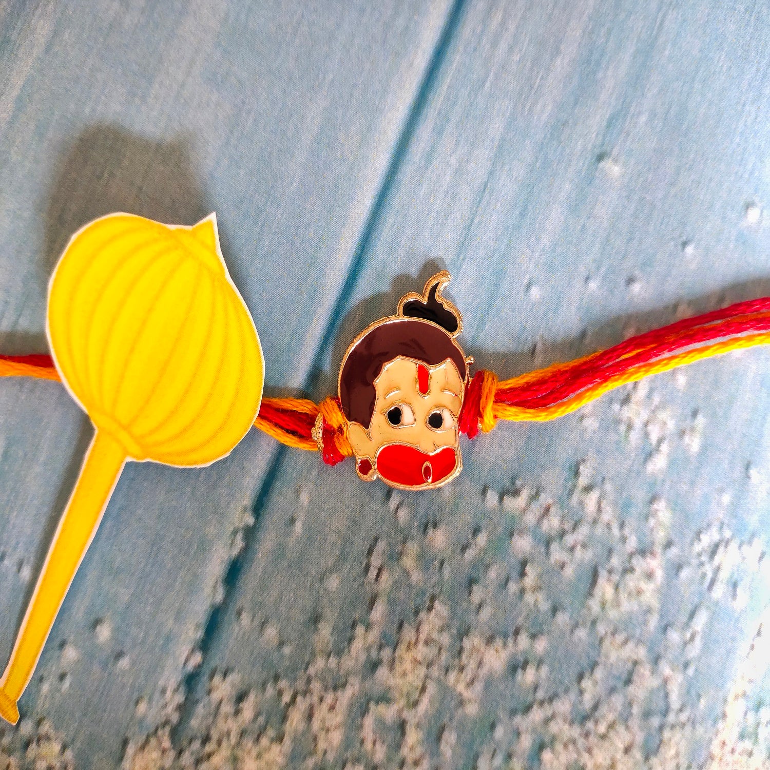 Meena Work Bal Hanuman Kids Rakhi