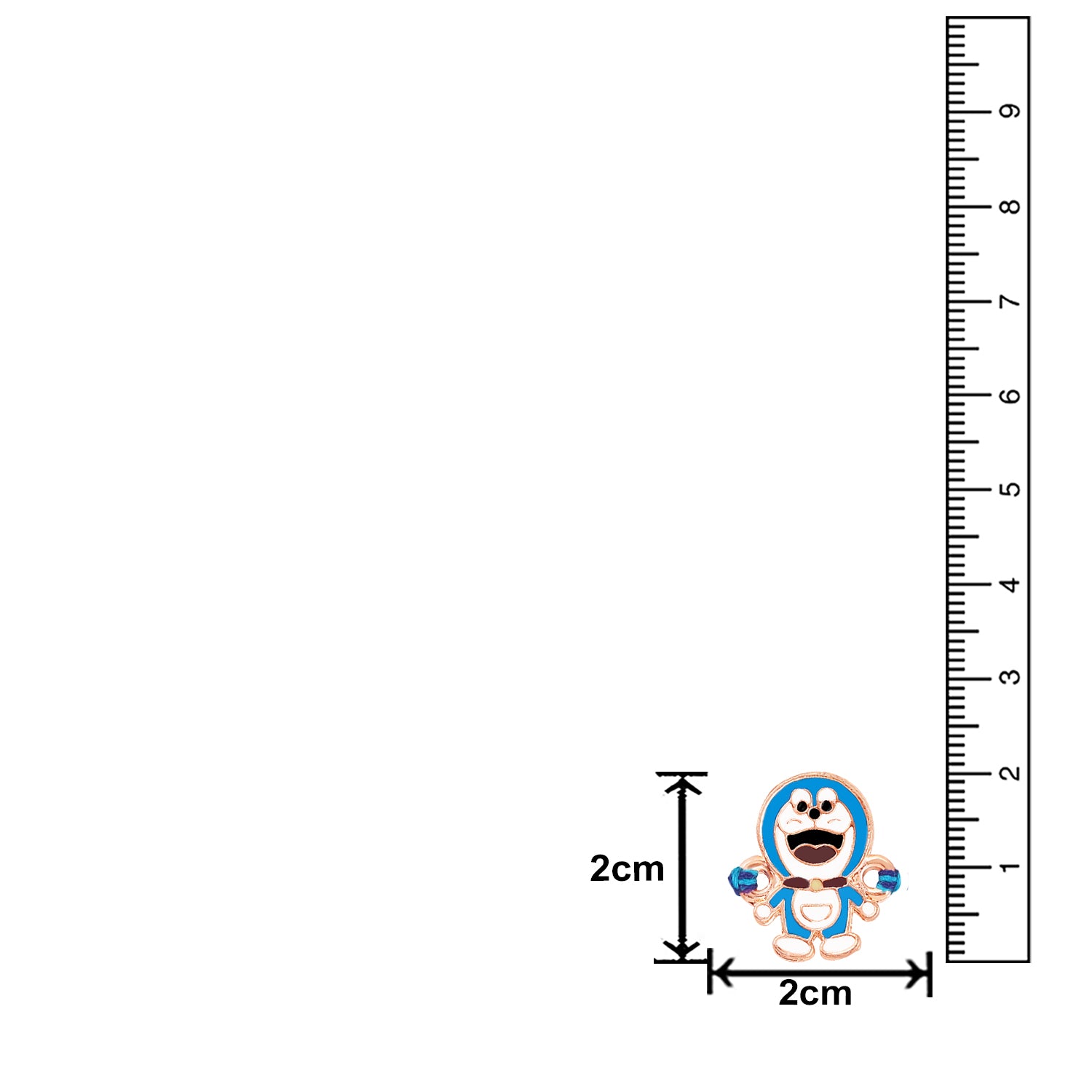 Cartoon Meenakari Work Enamel Rakhi for Kids