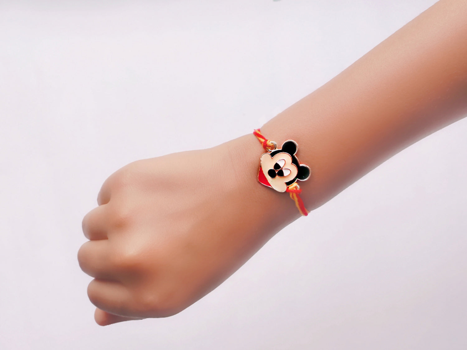 Cartoon Meenakari Work Enamel Rakhi for Kids