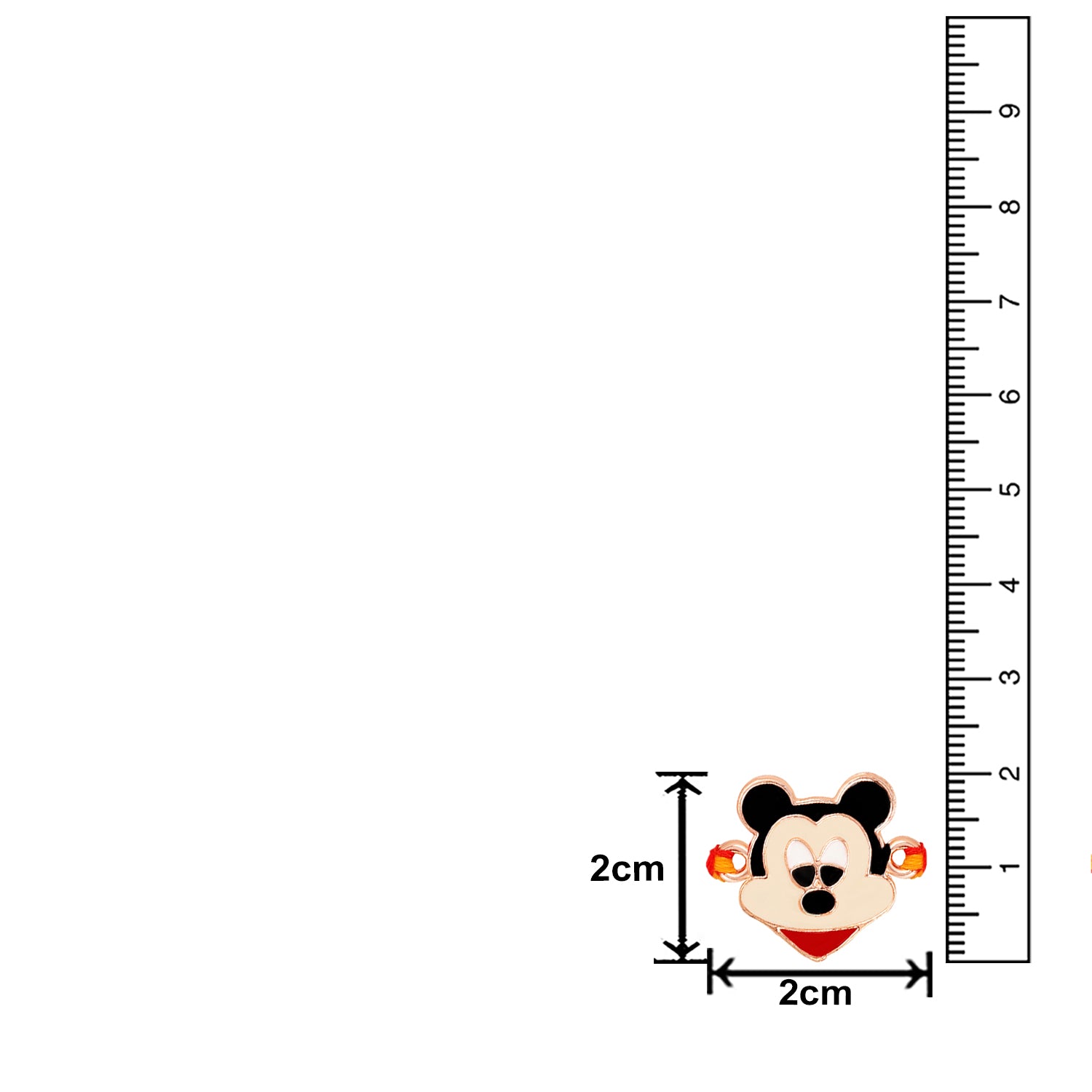 Cartoon Meenakari Work Enamel Rakhi for Kids