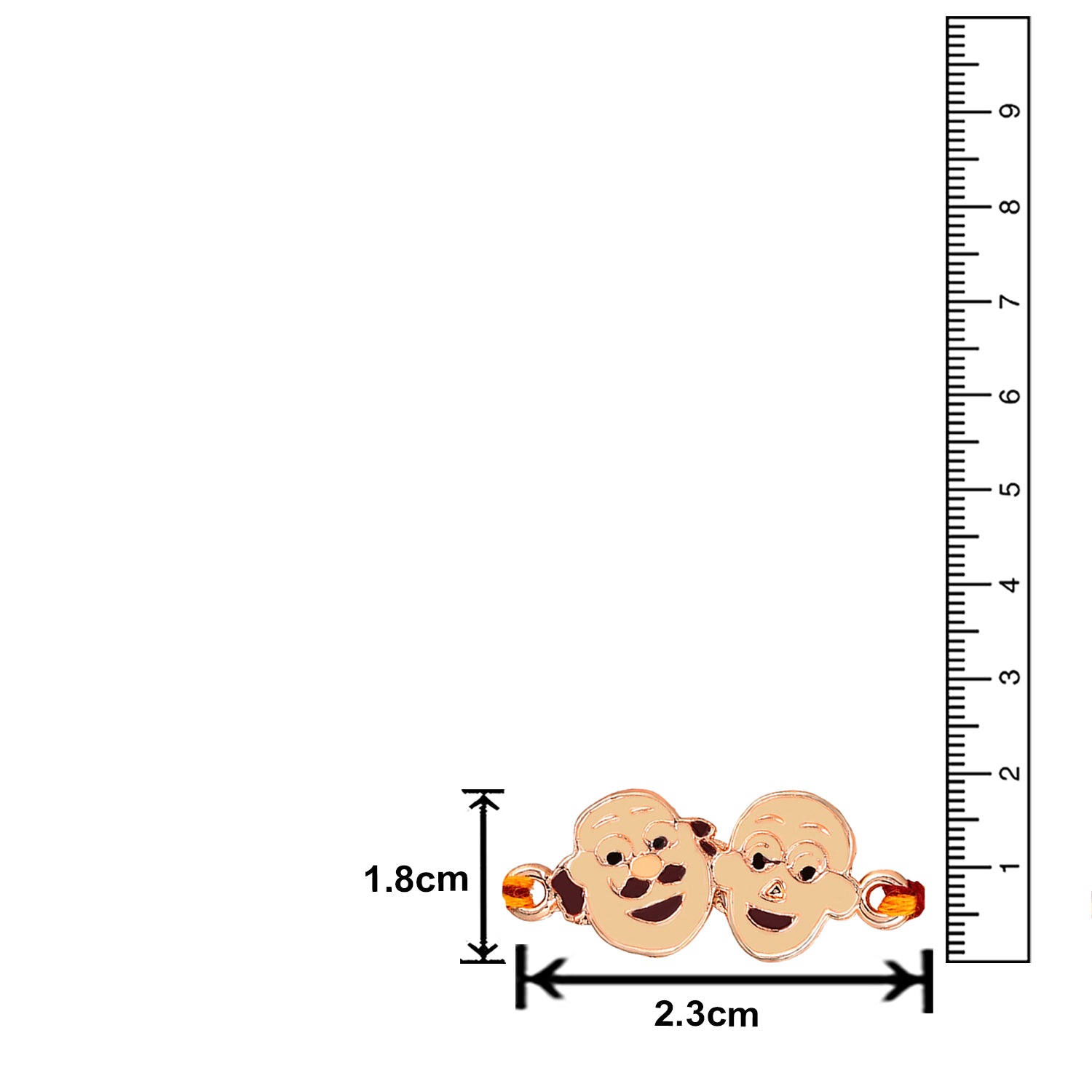 Cartoon Meenakari Work Enamel Rakhi for Kids