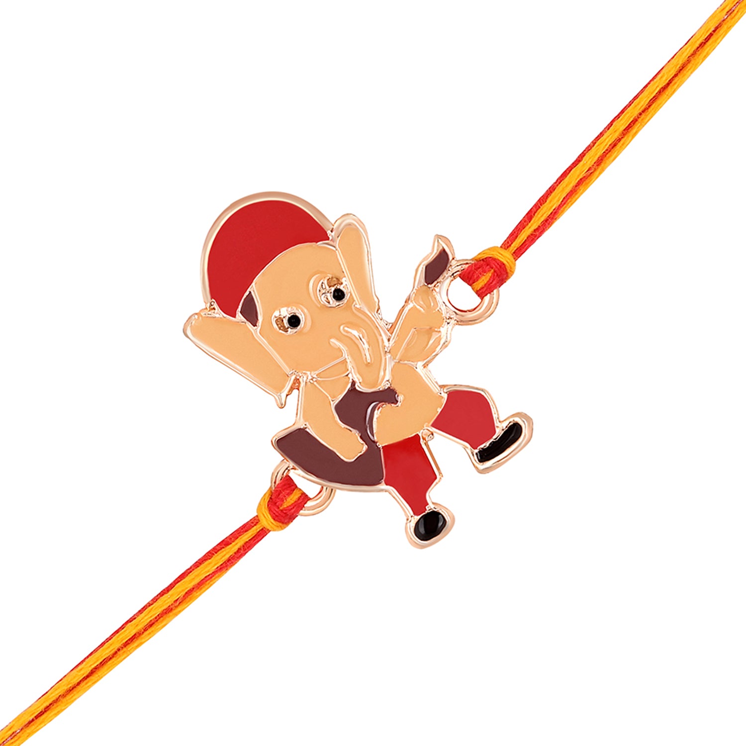 Meena Work Bal Ganesha Kids Rakhi