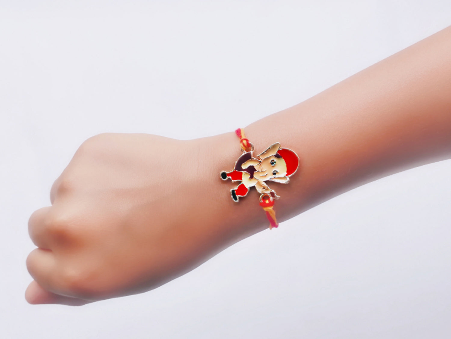 Meena Work Bal Ganesha Kids Rakhi