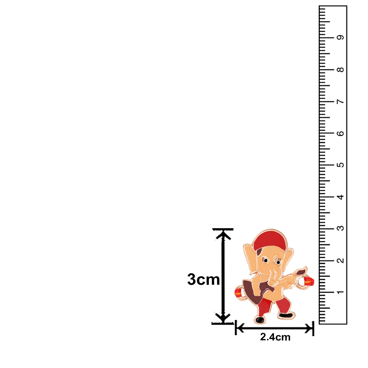 Meena Work Bal Ganesha Kids Rakhi