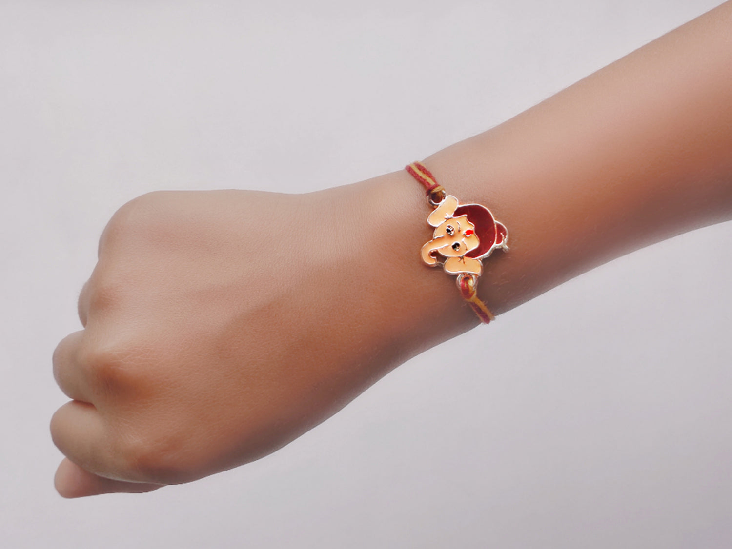 Meena Work Bal Ganesha Kids Rakhi