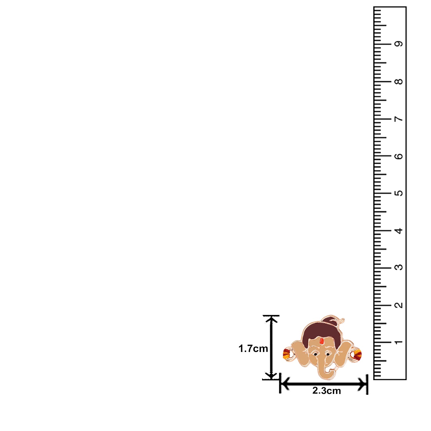 Meena Work Bal Ganesha Kids Rakhi