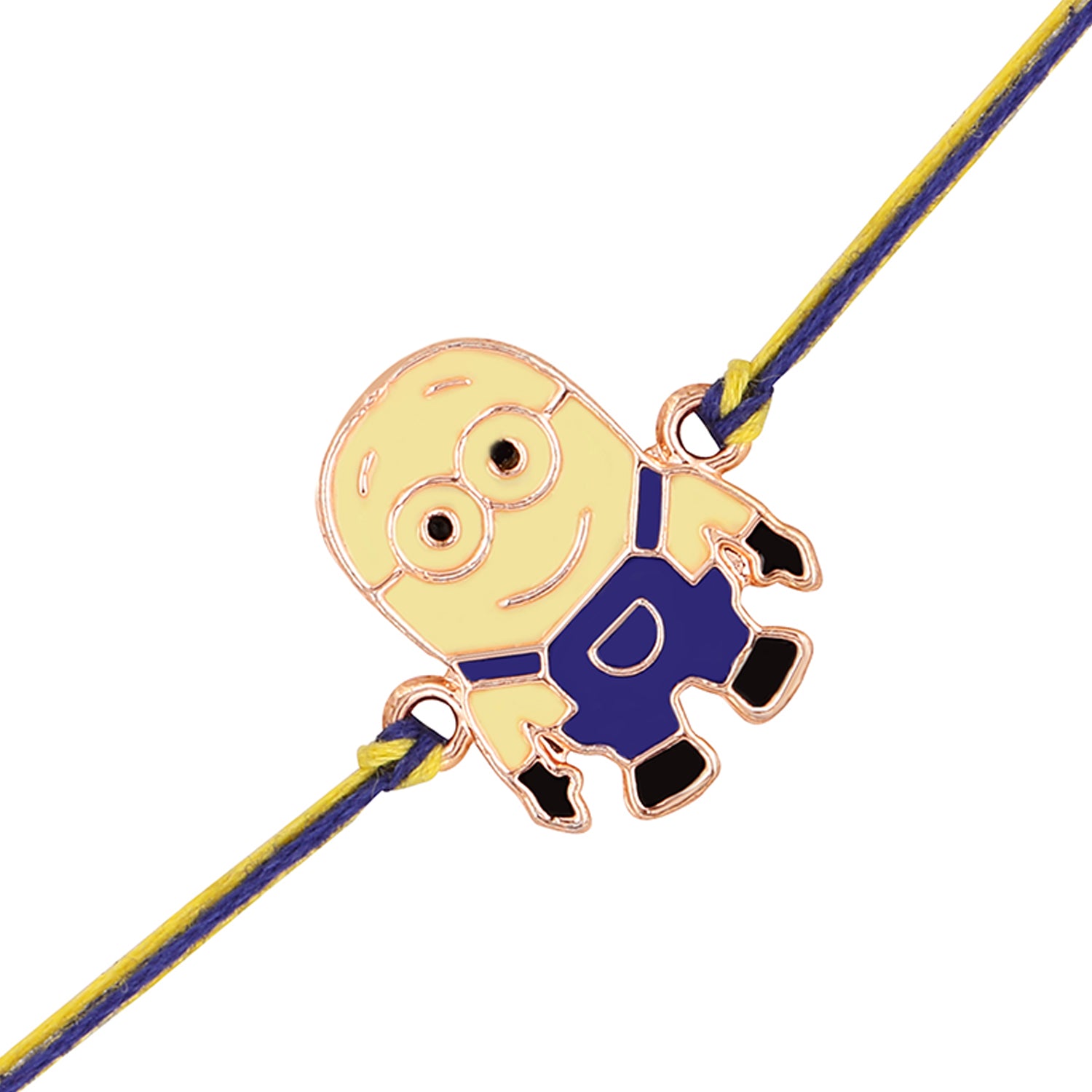Cartoon Meenakari Work Enamel Rakhi for Kids