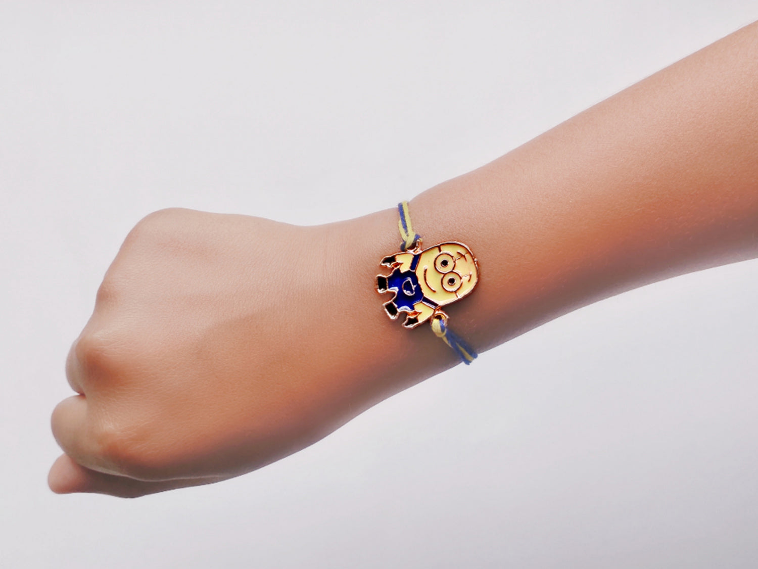 Cartoon Meenakari Work Enamel Rakhi for Kids