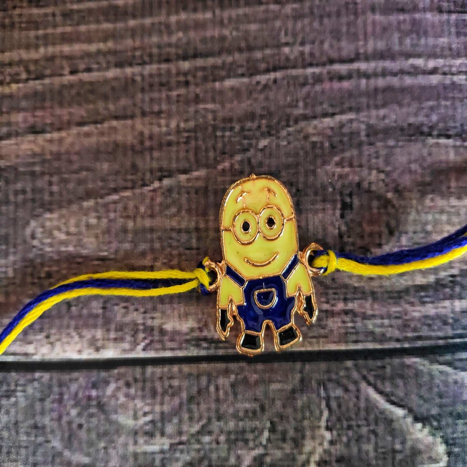 Cartoon Meenakari Work Enamel Rakhi for Kids