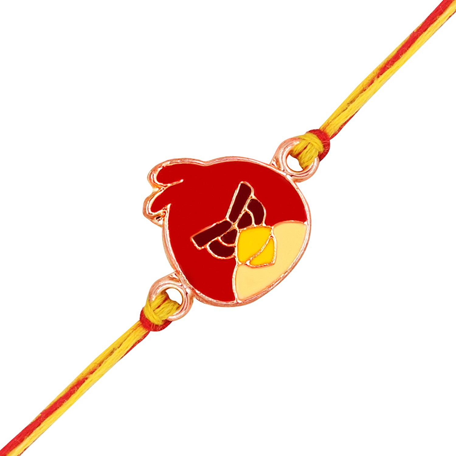 Cartoon Meenakari Work Enamel Rakhi for Kids