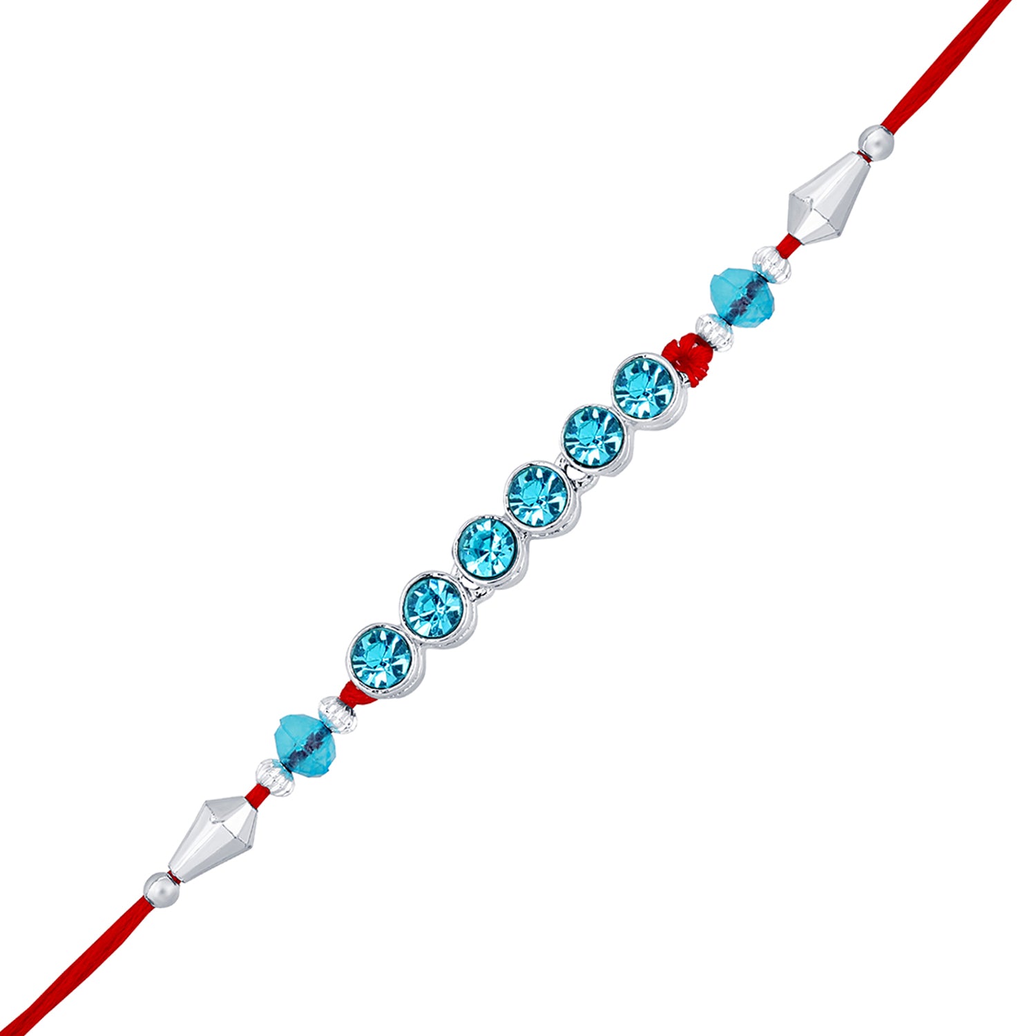 Light Blue Crystals Rakhi