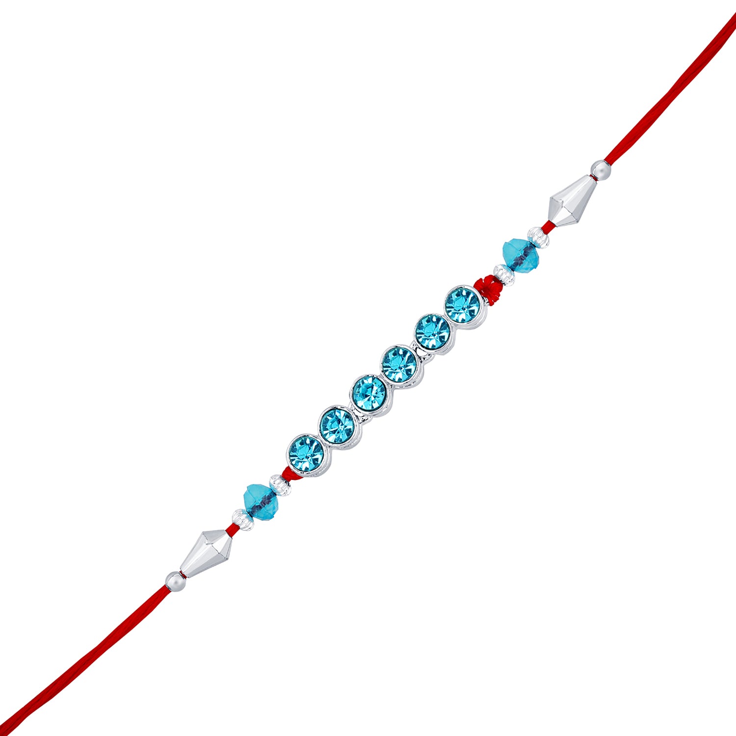 Light Blue Crystals Rakhi