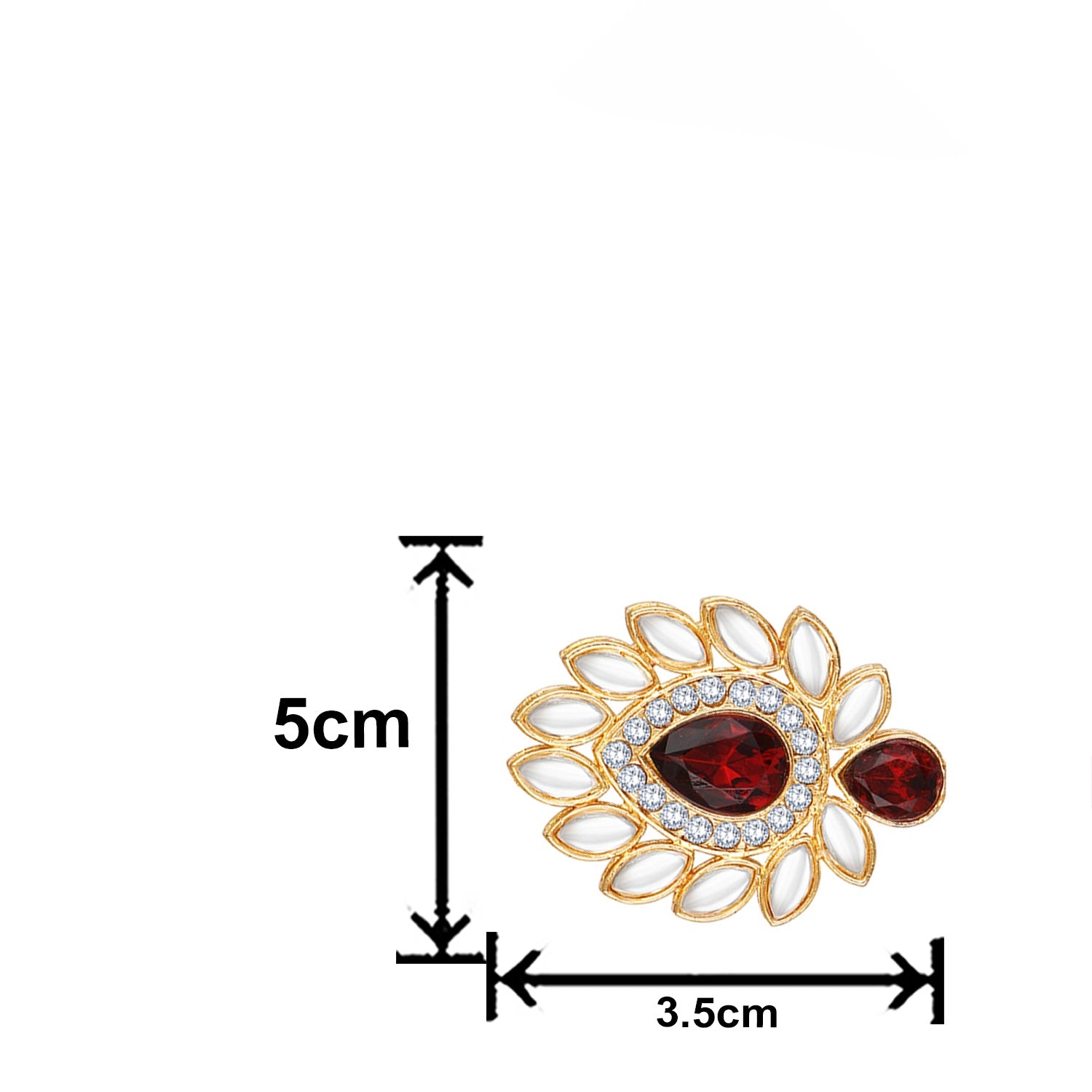 Leaf Shape Red and White Rakhi