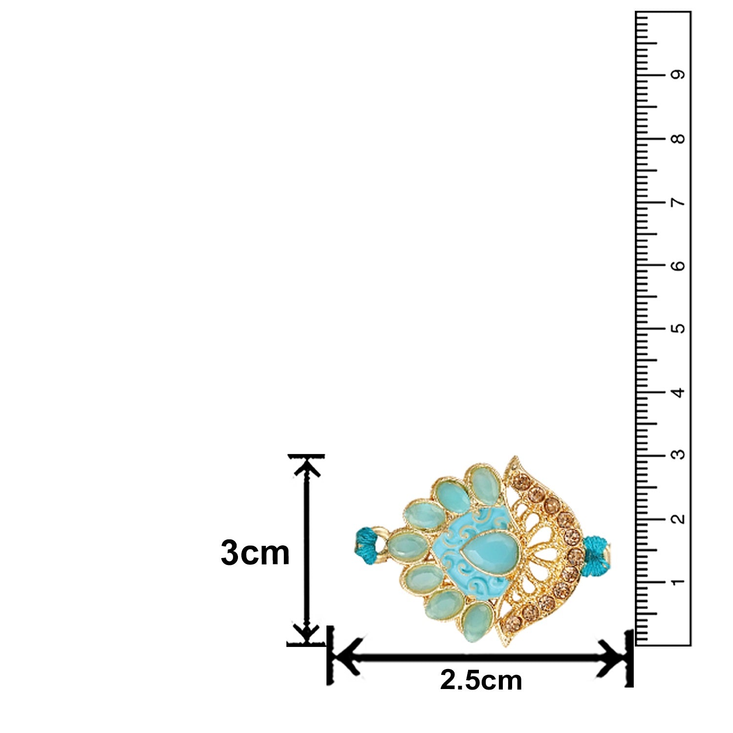 Blue Meenakari Work Rakhi