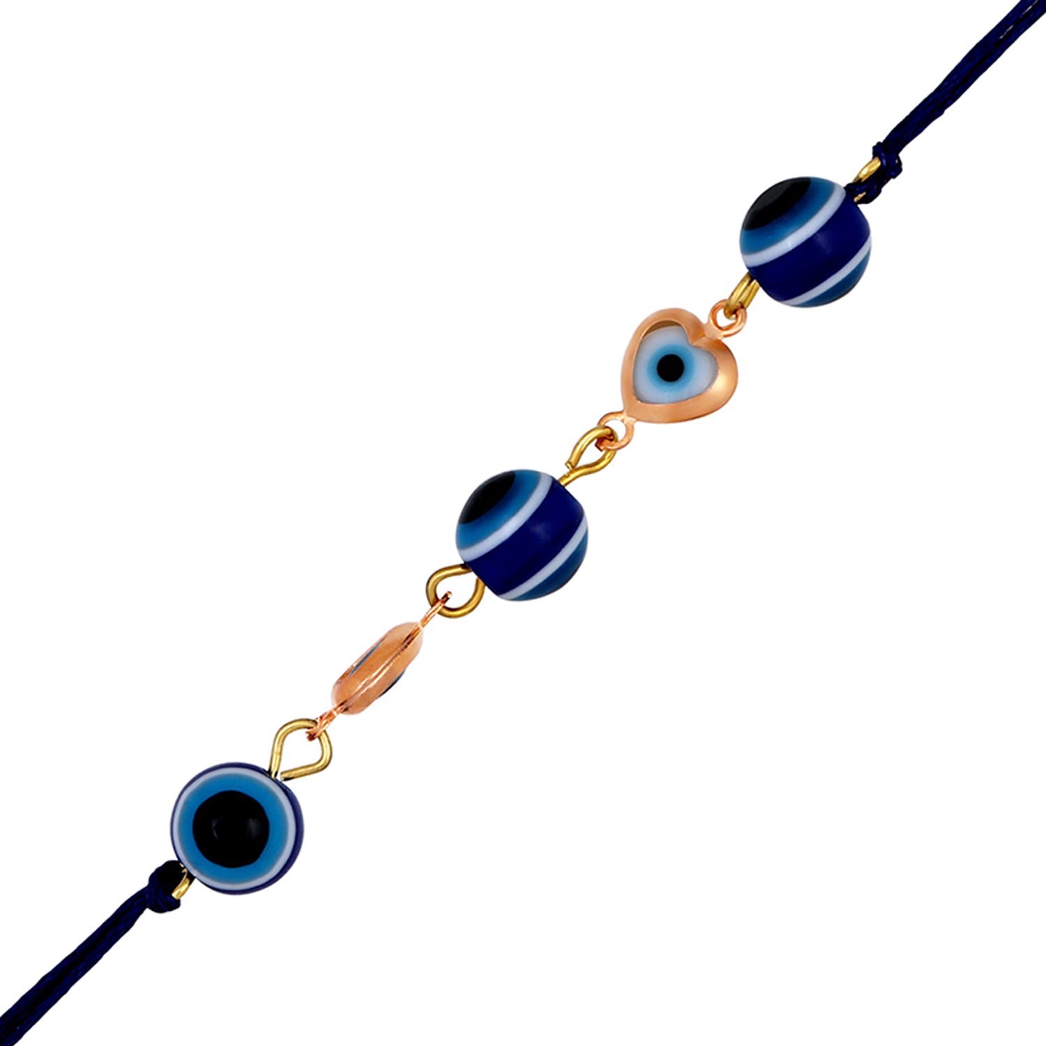 Auspicious Evil Eye Tiny Hearts Rakhi