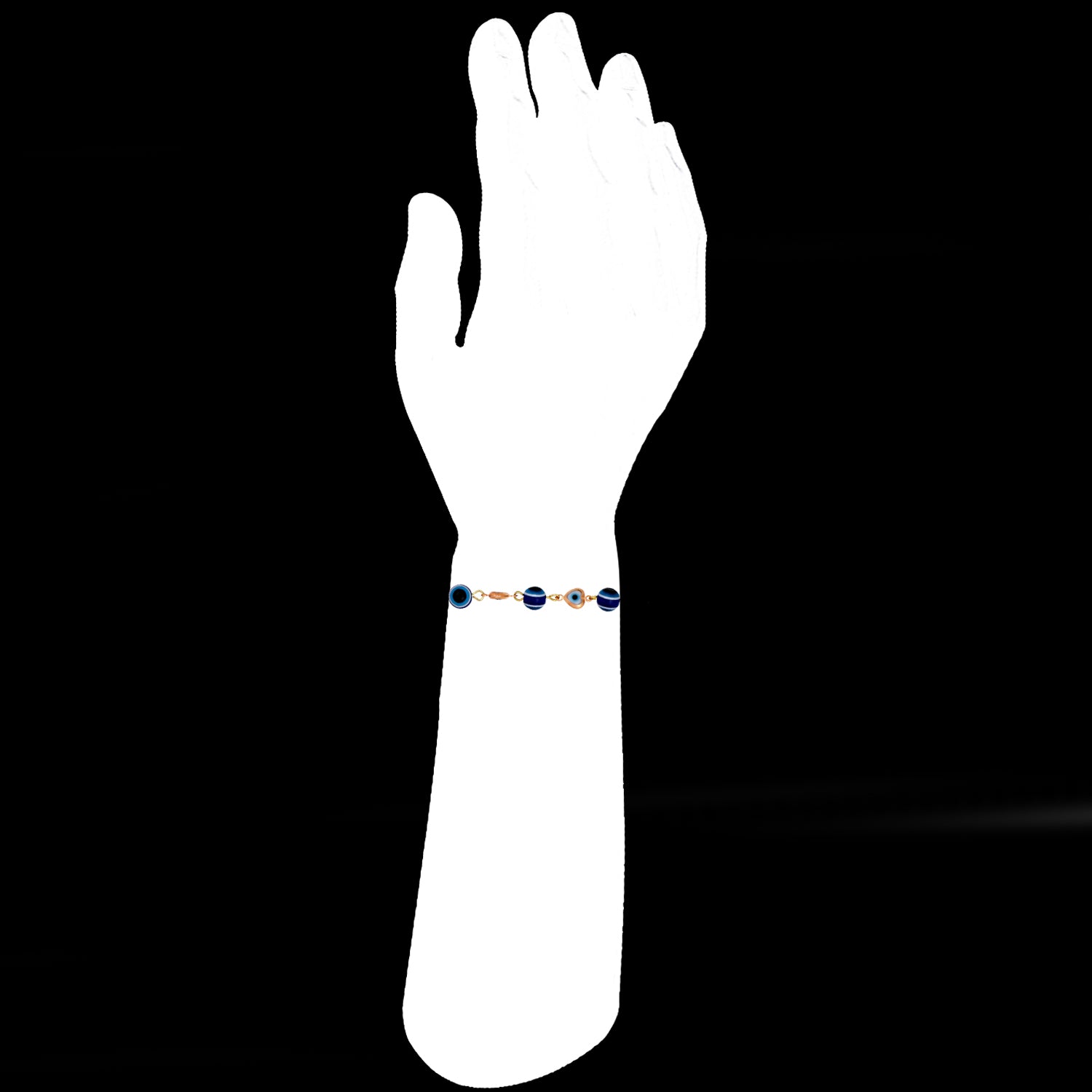 Auspicious Evil Eye Tiny Hearts Rakhi