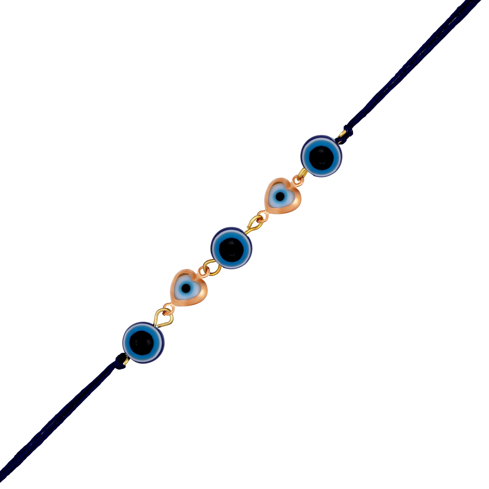 Auspicious Evil Eye Tiny Hearts Rakhi